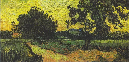 Landscape with Château Auvers at Sunset